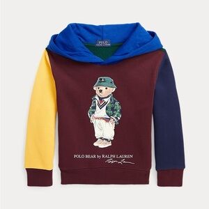 NWT Boys POLO RALPH LAUREN Multicolor Polo Bear Hoodie. Size L